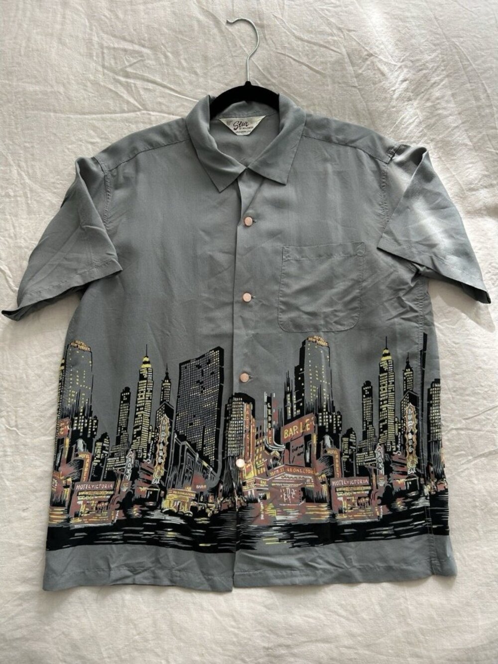 Star Of Hollywood Loop Collar Gray Medium Toyo Enterprises Japan Size M